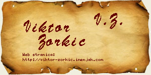 Viktor Zorkić vizit kartica